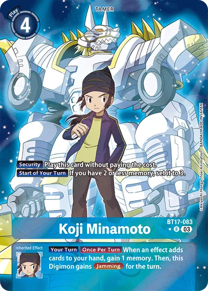 Koji Minamoto &mdash; Digimon Card Game card