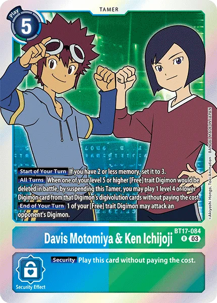 Davis Motomiya & Ken Ichijoji &mdash; Digimon Card Game card