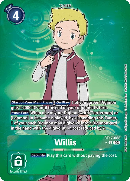 Willis &mdash; Digimon Card Game card