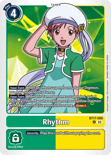 Rhythm &mdash; Digimon Card Game card