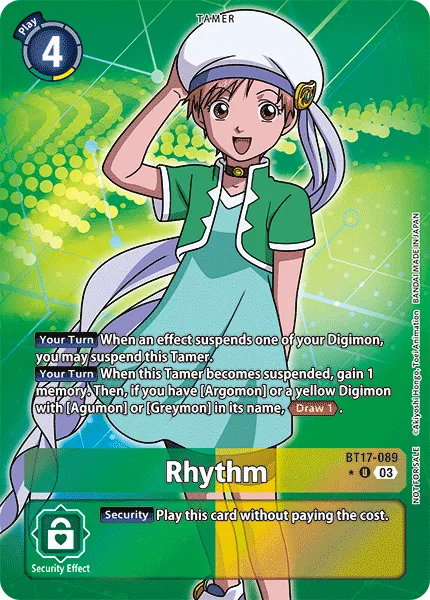 Rhythm &mdash; Digimon Card Game card