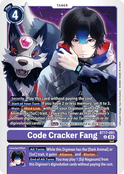 Code Cracker Fang &mdash; Digimon Card Game card