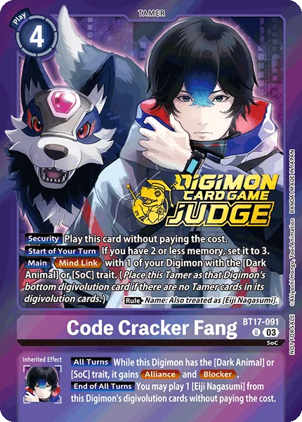 Code Cracker Fang &mdash; Digimon Card Game card