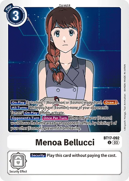 Menoa Bellucci &mdash; Digimon Card Game card