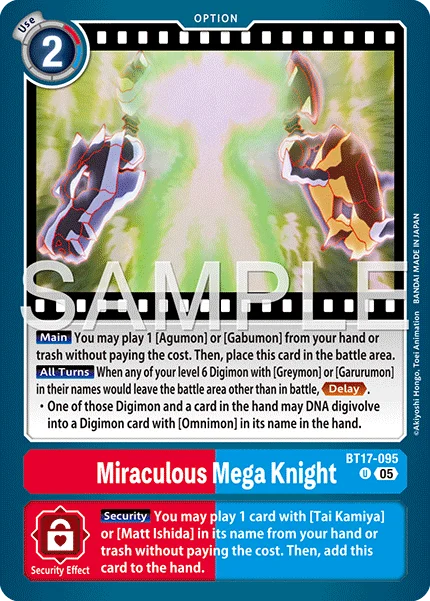 Miraculous Mega Knight &mdash; Digimon Card Game card