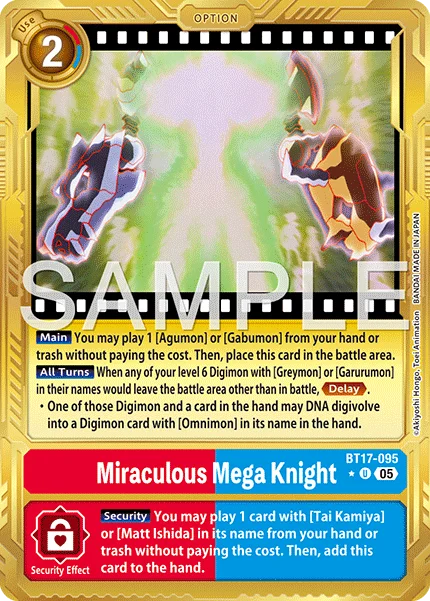 Miraculous Mega Knight &mdash; Digimon Card Game card