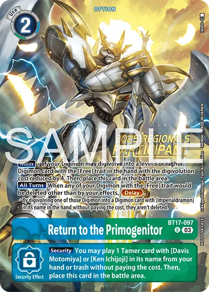 Return to the Primogenitor &mdash; Digimon Card Game card