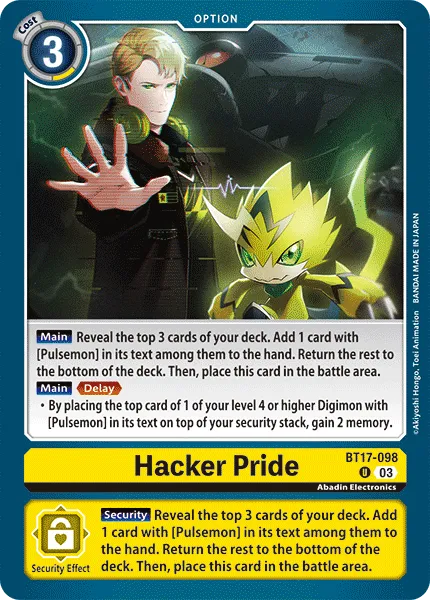 Hacker Pride &mdash; Digimon Card Game card