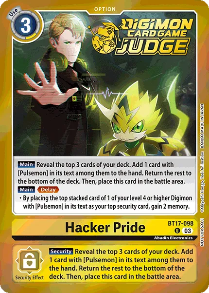 Hacker Pride &mdash; Digimon Card Game card
