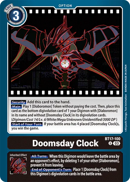 Doomsday Clock &mdash; Digimon Card Game card