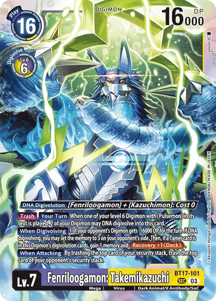 Fenriloogamon: Takemikazuchi &mdash; Digimon Card Game card