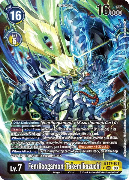 Fenriloogamon: Takemikazuchi &mdash; Digimon Card Game card