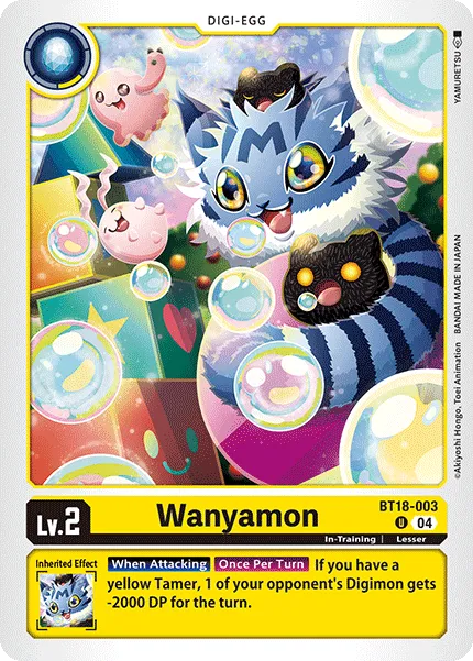 Wanyamon &mdash; Digimon Card Game card