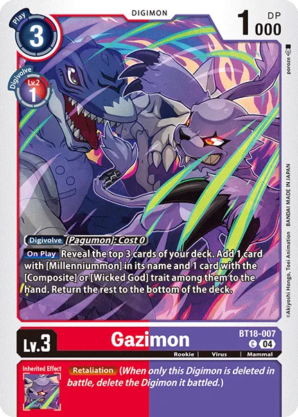 Gazimon &mdash; Digimon Card Game card