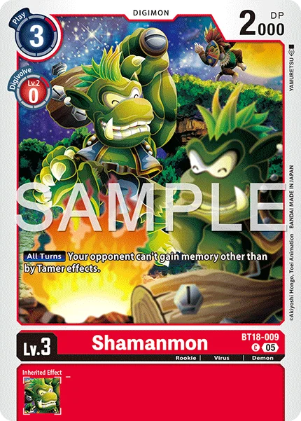 Shamanmon &mdash; Digimon Card Game card