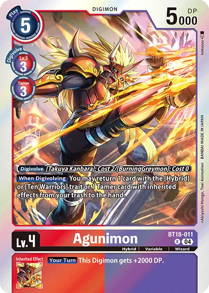 Agunimon &mdash; Digimon Card Game card