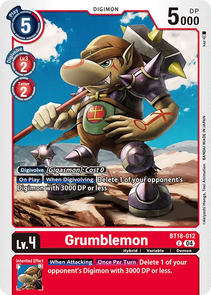 Grumblemon &mdash; Digimon Card Game card