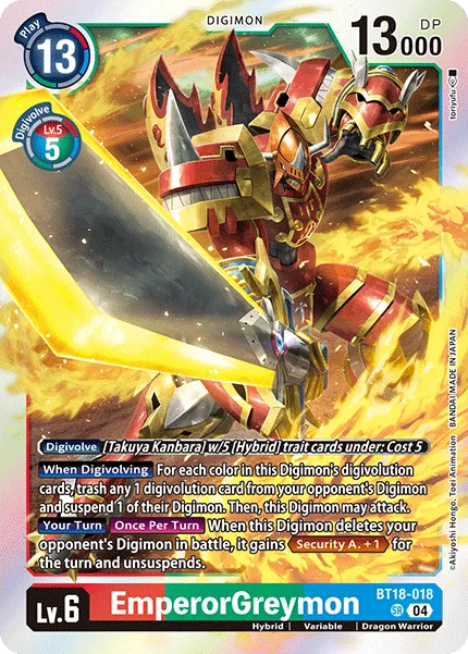 EmperorGreymon &mdash; Digimon Card Game card