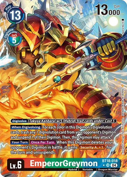EmperorGreymon &mdash; Digimon Card Game card