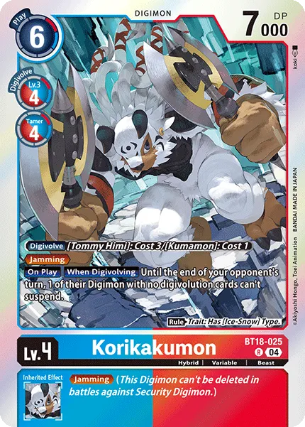 Korikakumon &mdash; Digimon Card Game card