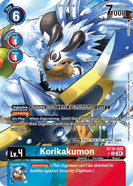 Korikakumon &mdash; Digimon Card Game card