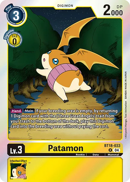 Patamon &mdash; Digimon Card Game card