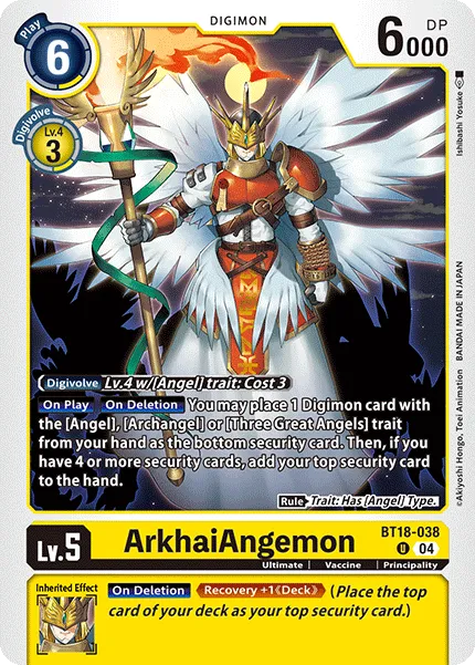 ArkhaiAngemon &mdash; Digimon Card Game card