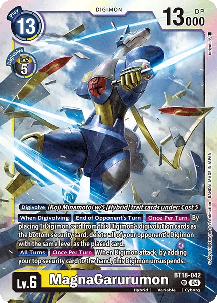 MagnaGarurumon &mdash; Digimon Card Game card