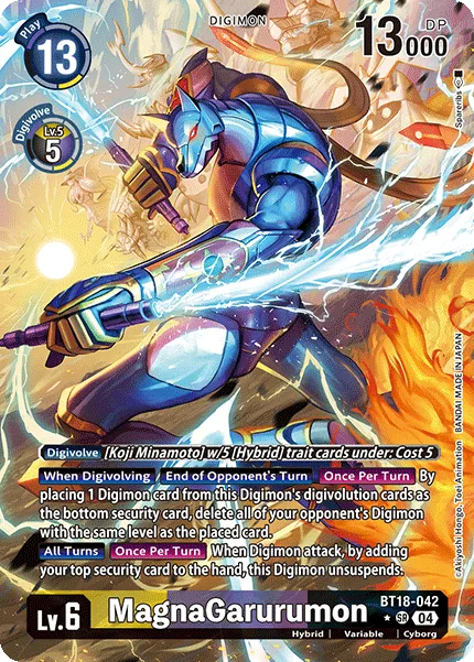 MagnaGarurumon &mdash; Digimon Card Game card