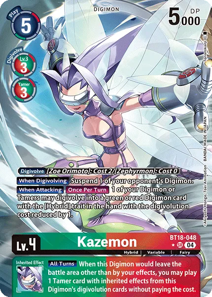 Kazemon &mdash; Digimon Card Game card