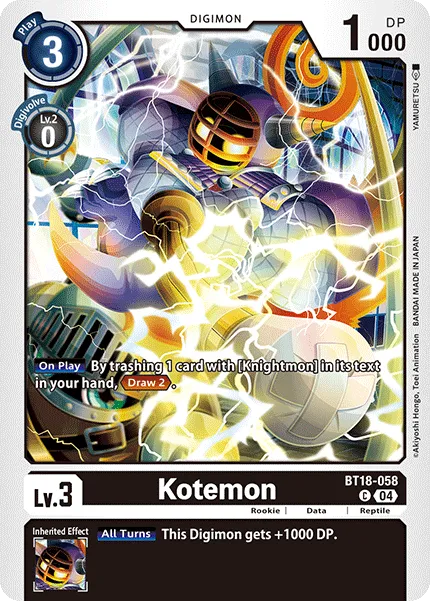 Kotemon &mdash; Digimon Card Game card