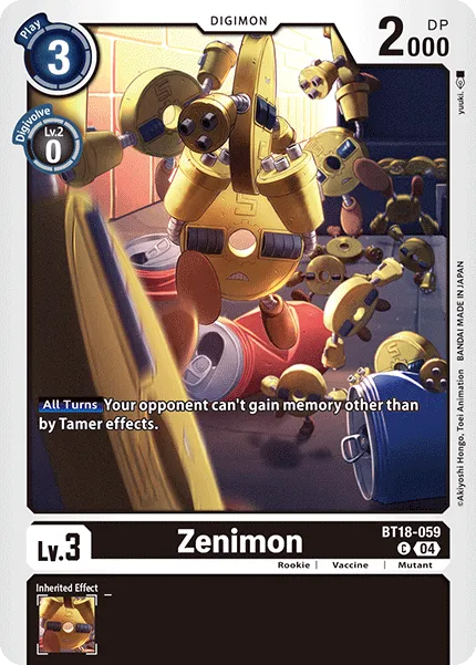 Zenimon &mdash; Digimon Card Game card