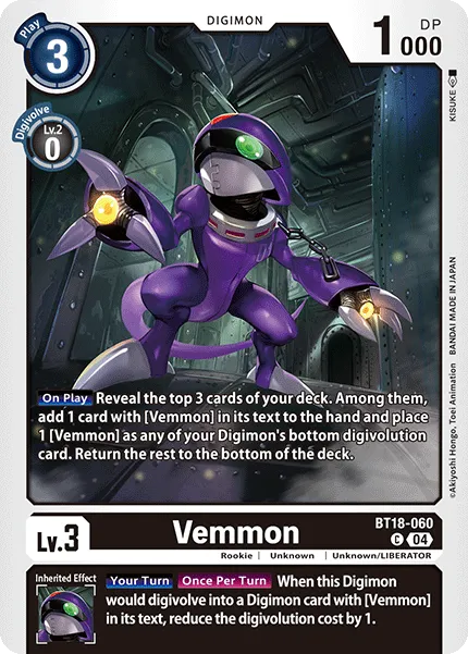 Vemmon &mdash; Digimon Card Game card