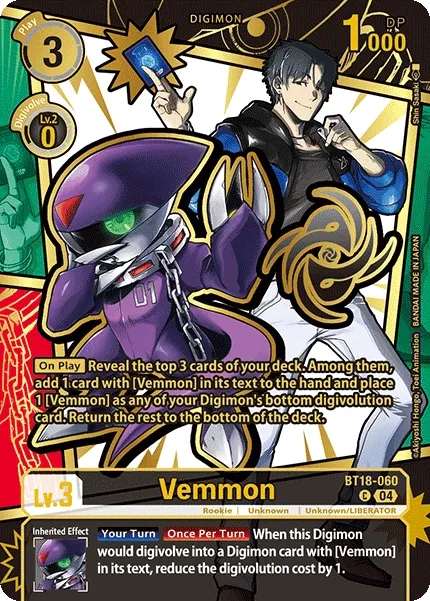 Vemmon &mdash; Digimon Card Game card