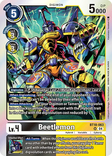 Beetlemon &mdash; Digimon Card Game card
