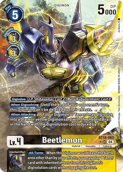 Beetlemon &mdash; Digimon Card Game card