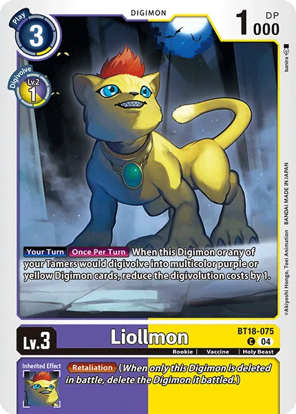 Liollmon &mdash; Digimon Card Game card