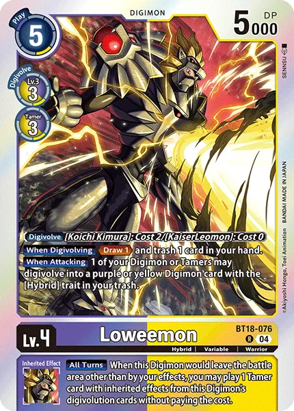 Loweemon &mdash; Digimon Card Game card