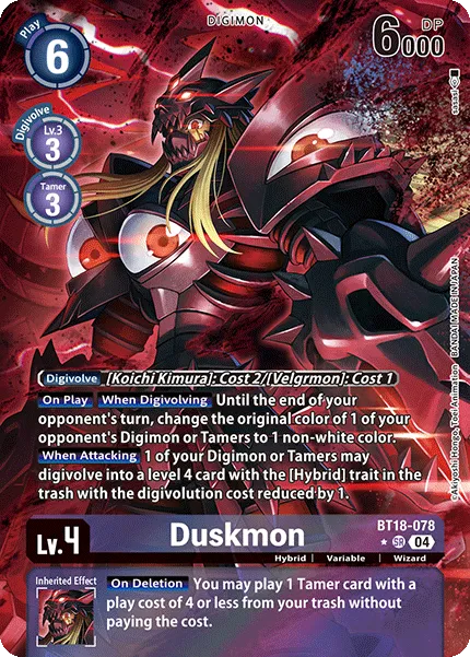 Duskmon &mdash; Digimon Card Game card
