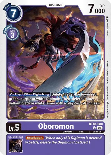 Oboromon &mdash; Digimon Card Game card