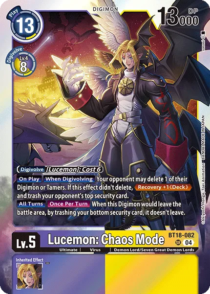 Lucemon: Chaos Mode &mdash; Digimon Card Game card