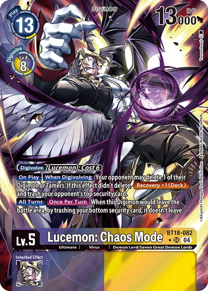 Lucemon: Chaos Mode &mdash; Digimon Card Game card