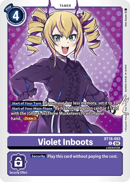 Violet Inboots &mdash; Digimon Card Game card