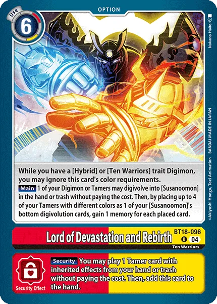 Lord of Devastation and Rebirth &mdash; Digimon Card Game card