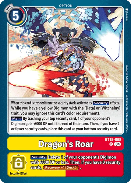 Dragon's Roar &mdash; Digimon Card Game card