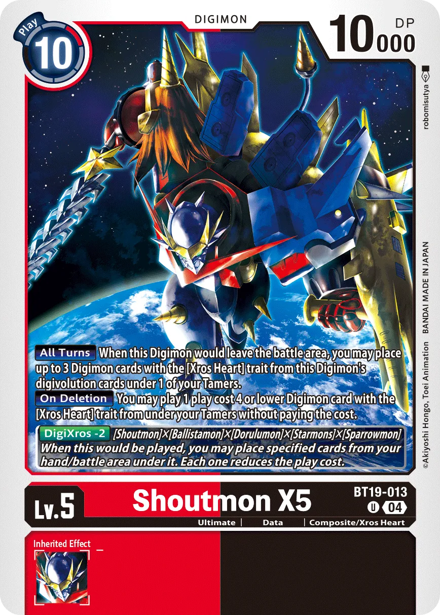 Shoutmon X5 &mdash; Digimon Card Game card