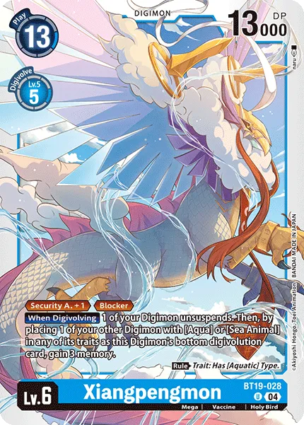 Xiangpengmon &mdash; Digimon Card Game card