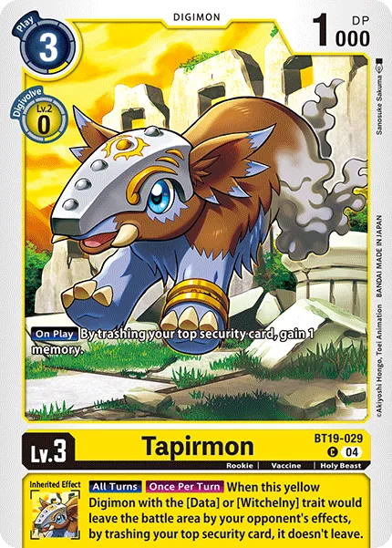 Tapirmon &mdash; Digimon Card Game card