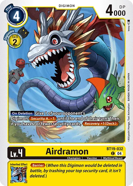 Airdramon &mdash; Digimon Card Game card