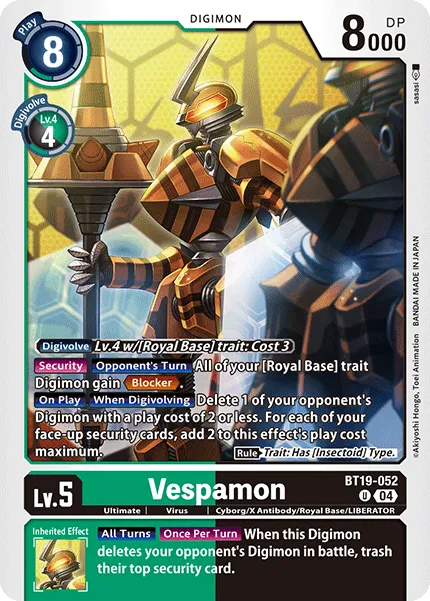 Vespamon &mdash; Digimon Card Game card